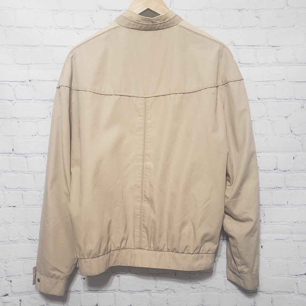 Vintage Men's Peter England Sz L Tan Bomber Jacket - Picture 10 of 13